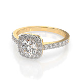 Solitaire Eternity Diamond Ring Round 0.3ct by Qutahia Jewellery