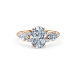 Oval Lab Grown Diamond Side Stone Eternity Ring 2.0ct by Qutahia Jewellery