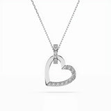 Delicate Diamond Necklace Round 0.18ct by Qutahia Jewellery