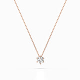 Diamond Pendant Necklace Round 0.15ct by Qutahia Jewellery