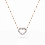 Delicate Diamond Necklace Round 0.09ct by Qutahia Jewellery