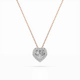 Illusion Diamond Necklace Round 0.08ct by Qutahia Jewellery