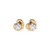 Diamond Stud Earrings Round 0.12ct by Qutahia Jewellery