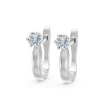 Small Diamond Earrings Round Brilliant 0.5ct by Qutahia Jewellery