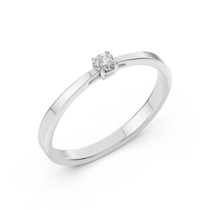 Solitaire Ring (Round), 0.1 ct — 101-10012/1(3.0)