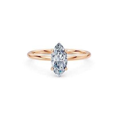 Marquise Lab Grown Diamond Micro Pave Engagement Ring 1.0ct by Qutahia Jewellery