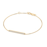 Diamond Bracelet Gold Round 0.1ct by Qutahia Jewellery