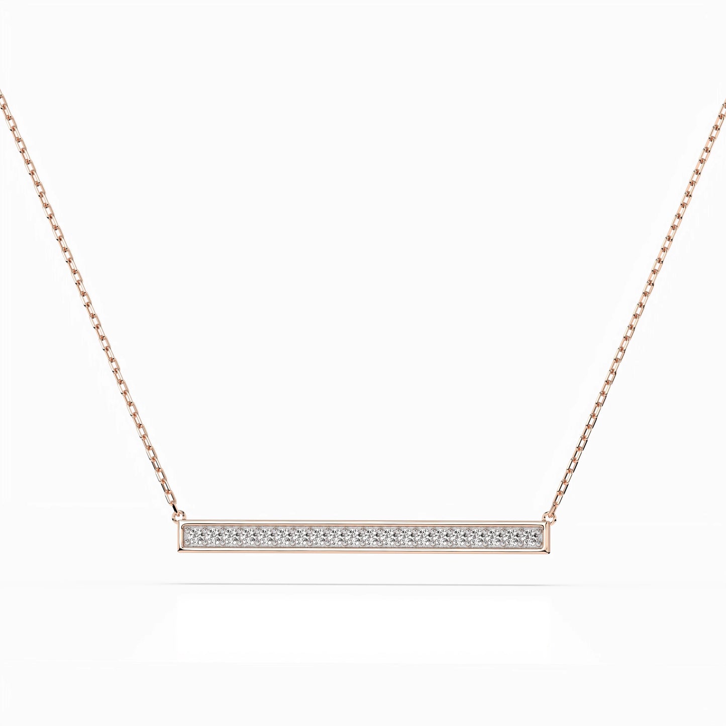 Minimalism Necklace (Round), 0.12 ct — 104-10024