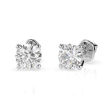 Diamond Stud Earrings Round 0.8ct by Qutahia Jewellery