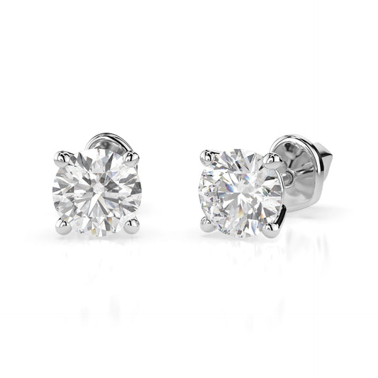 Solitaire Butterfly Earring (Round), 0.8 ct — 102-10012/1(4.7)