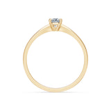 Solitaire Diamond Ring Princess 0.17ct by Qutahia Jewellery