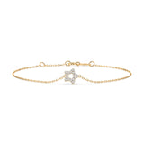 Diamond Bracelet Gold Round 0.08ct by Qutahia Jewellery