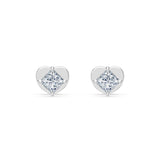 Diamond Stud Earrings Princess 0.34ct by Qutahia Jewellery