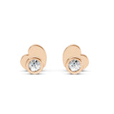 Diamond Stud Earrings Round 0.09ct by Qutahia Jewellery