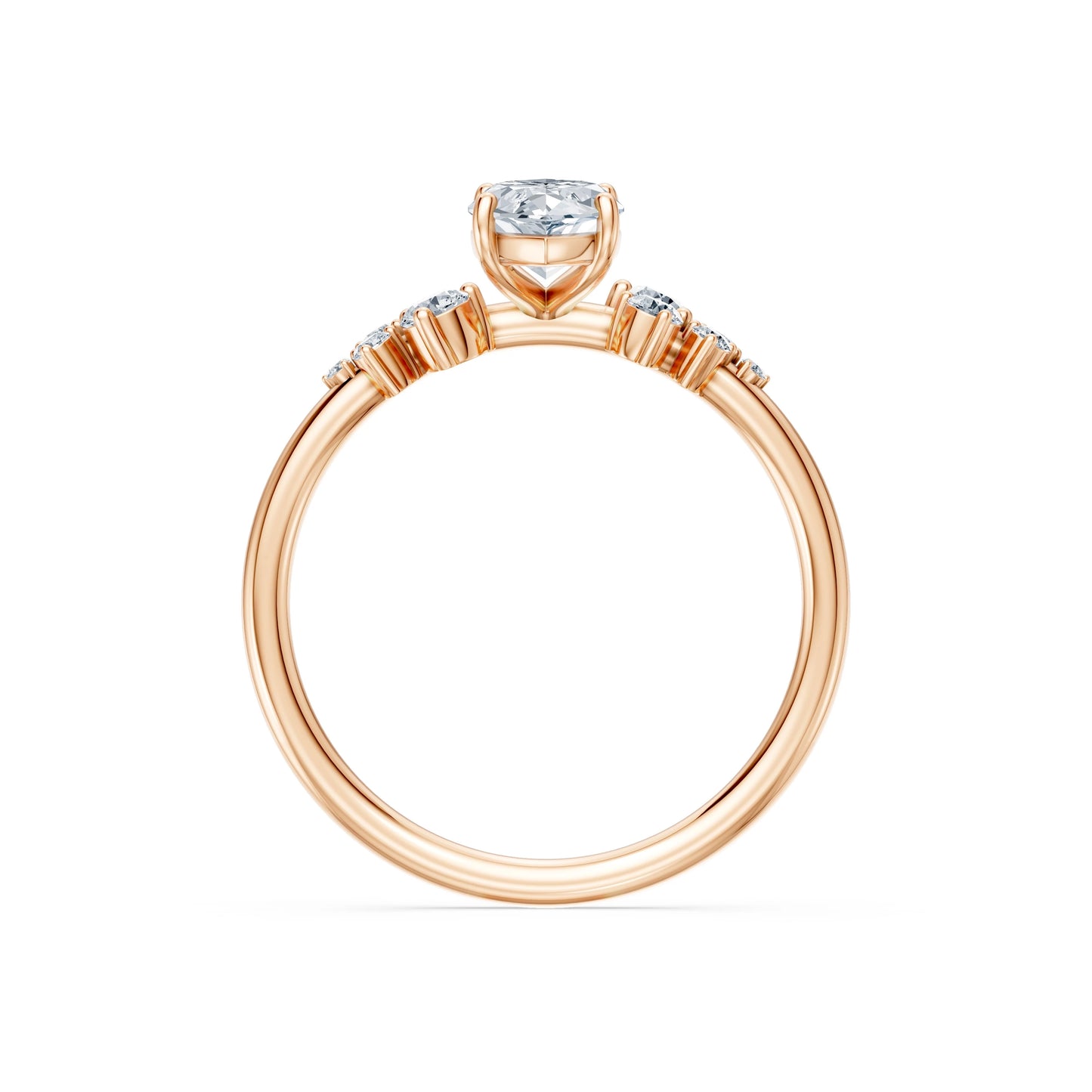 Marquise Lab Grown Diamond Classic Pave Eternity Ring 1.0ct by Qutahia Jewellery