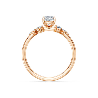 Marquise Lab Grown Diamond Classic Pave Eternity Ring 1.0ct by Qutahia Jewellery