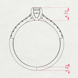 Solitaire Eternity Diamond Ring Round 0.2ct by Qutahia Jewellery