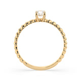 Solitaire Diamond Ring Round 0.3ct by Qutahia Jewellery