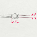 Solitaire Diamond Ring Round 0.15ct by Qutahia Jewellery