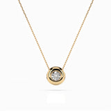 Diamond Pendant Necklace Round 0.25ct by Qutahia Jewellery