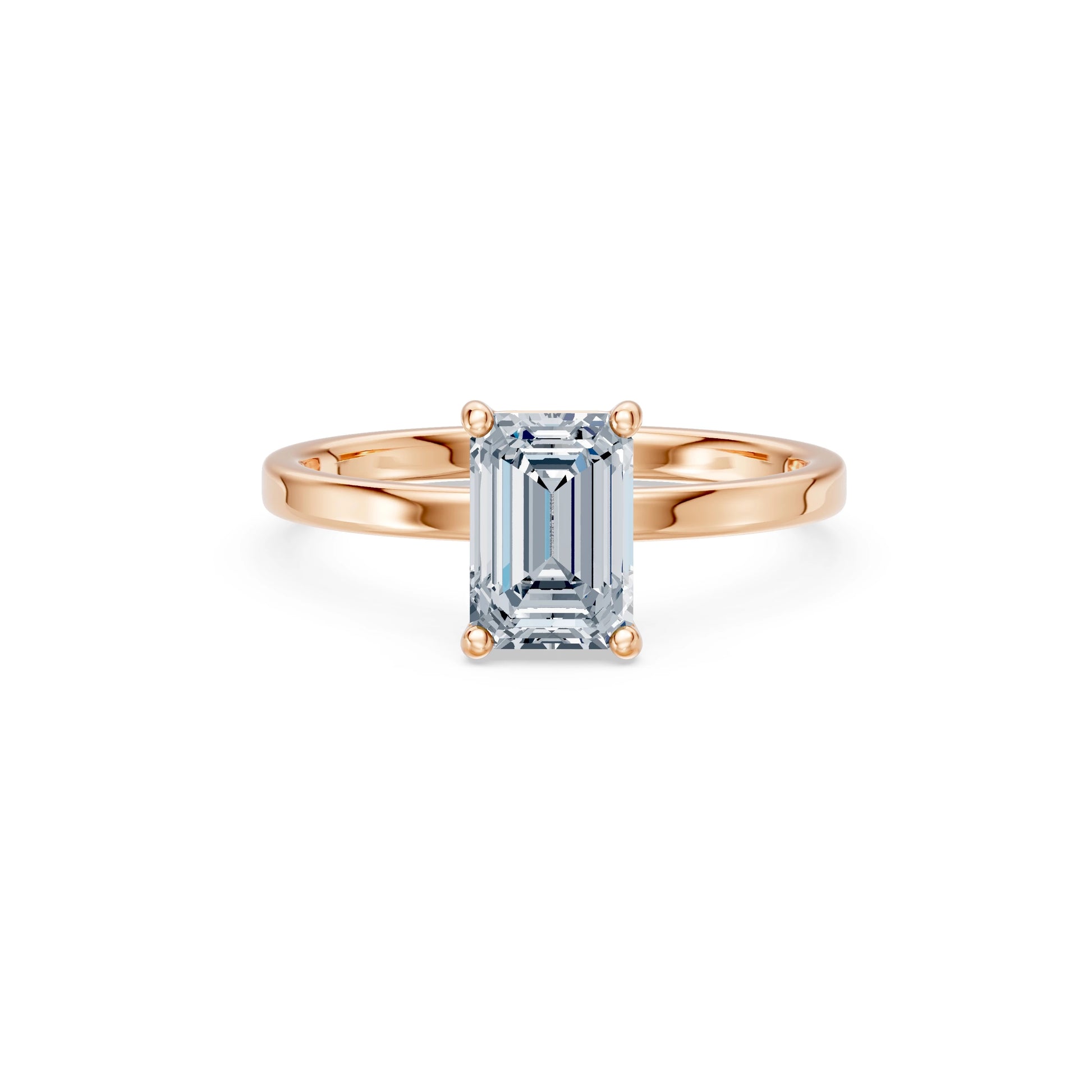 Emerald Lab Grown Diamond Solitaire Engagement Ring 1.5ct by Qutahia Jewellery