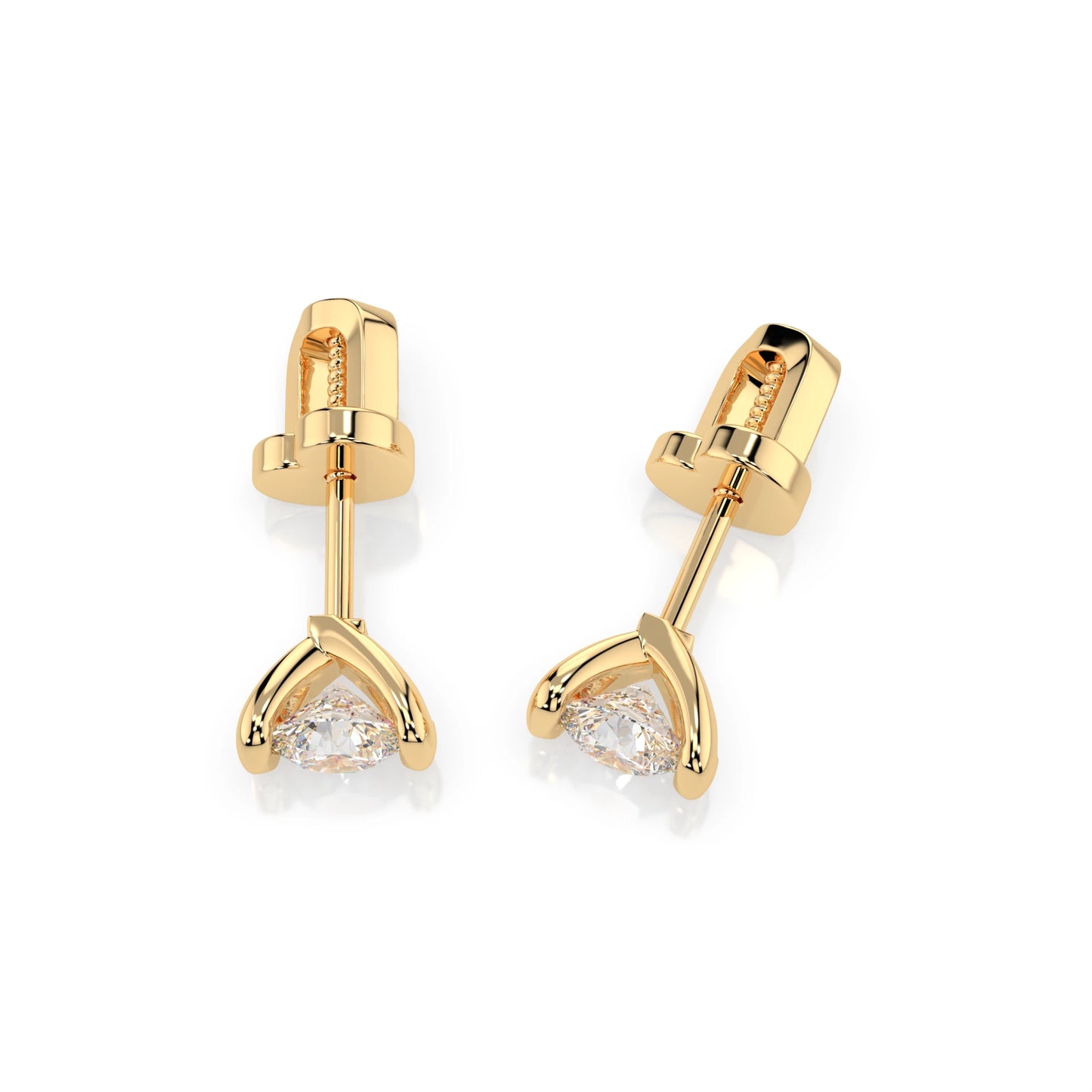 Solitaire Butterfly Earring (Round), 0.6 ct — 102-10016(4.2)