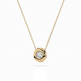 Diamond Pendant Necklace Round 0.25ct by Qutahia Jewellery