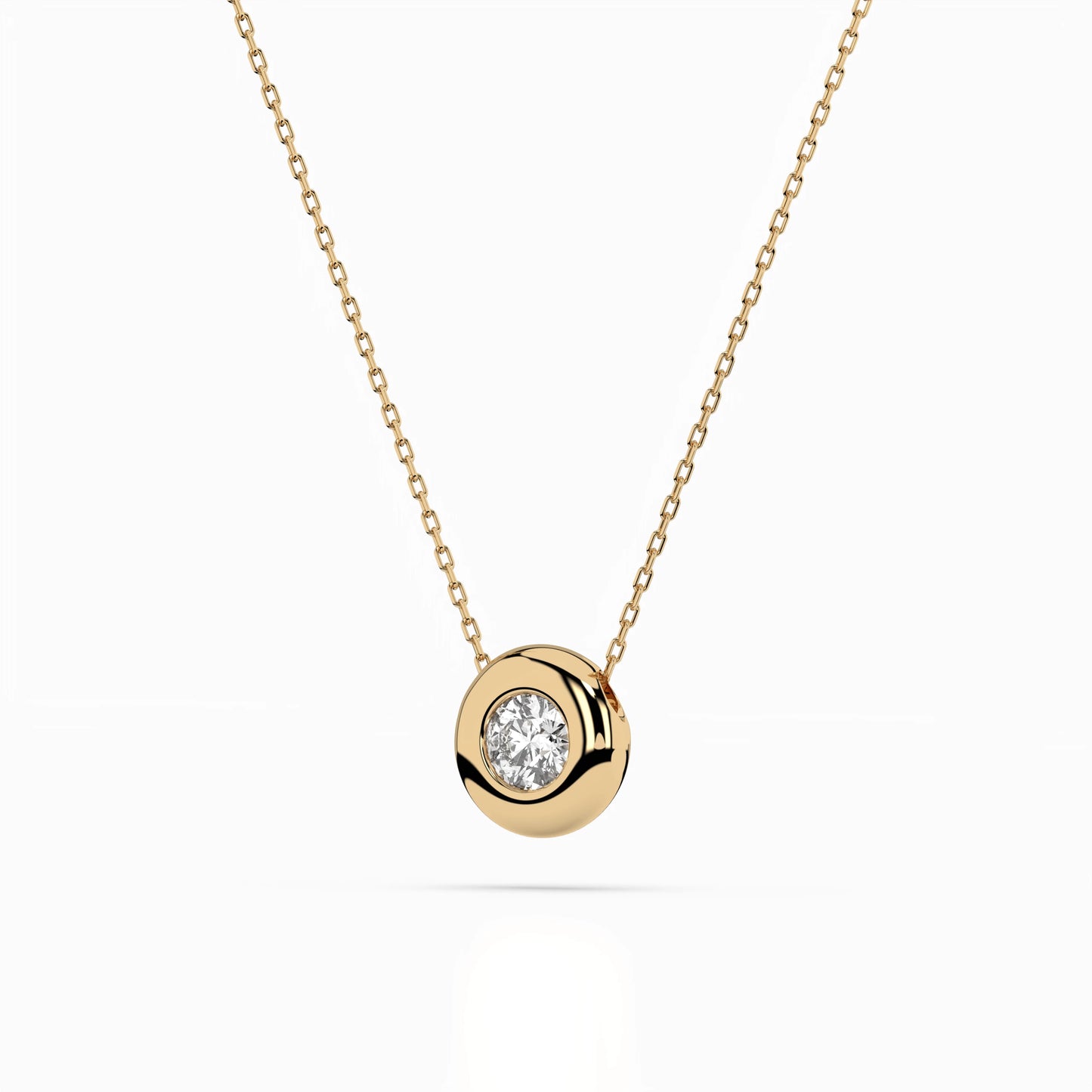 Solitaire Necklace (Round), 0.25 ct — 104-10007(4.0)