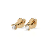 Diamond Stud Earrings Round 0.08ct by Qutahia Jewellery