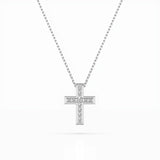 Delicate Diamond Necklace Round 0.03ct by Qutahia Jewellery