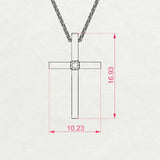 Delicate Diamond Necklace Round 0.03ct by Qutahia Jewellery