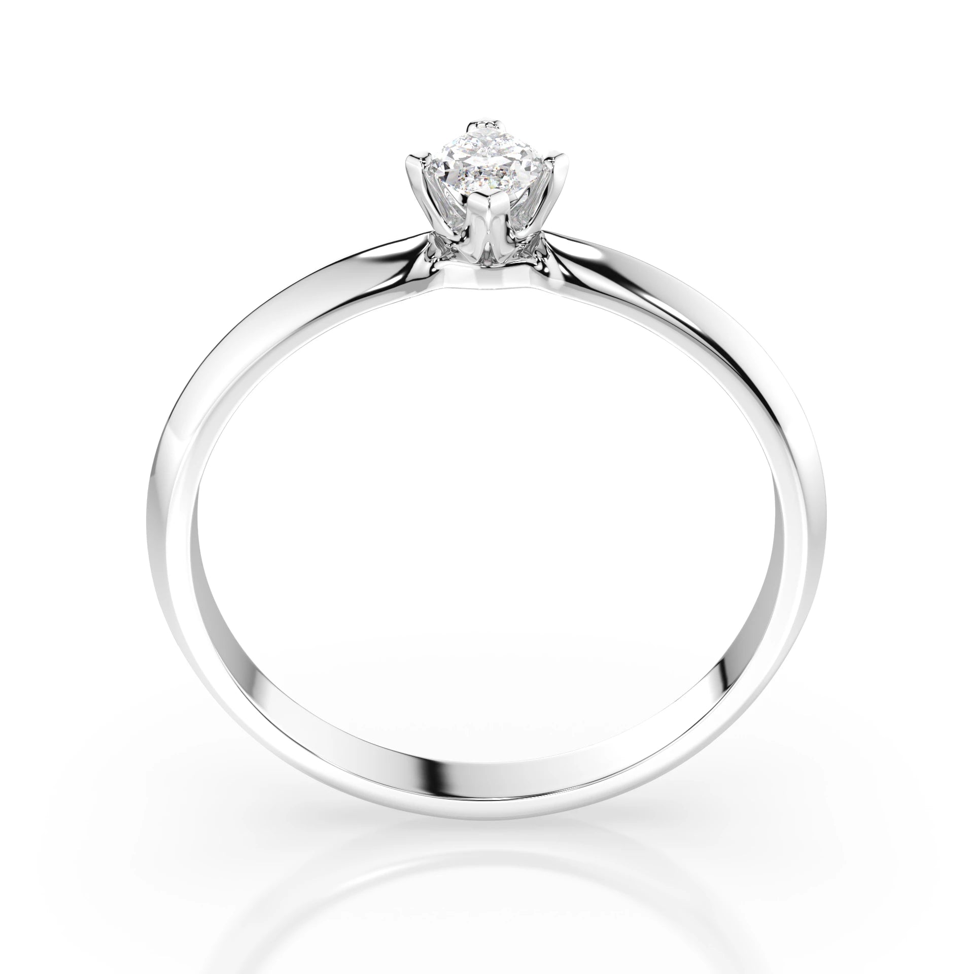 Solitaire Ring (Marquise), 0.1 ct — 101-10181/1(0.10)MARQUISE