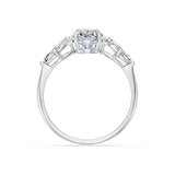 Oval Lab Grown Diamond Side Stone Eternity Ring 1.5ct by Qutahia Jewellery