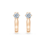 Small Diamond Earrings Round Brilliant 0.5ct by Qutahia Jewellery