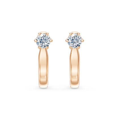 Solitaire English Lock Earring, 0.5 ct — 102-10040(4.0)