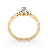 Solitaire Diamond Ring Baguette 0.3ct by Qutahia Jewellery