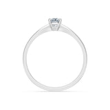 Solitaire Diamond Ring Princess 0.17ct by Qutahia Jewellery