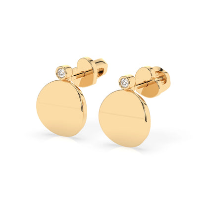 Minimalism Earring (Round), 0.04 ct — 102-10067