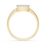 Minimalist Diamond Ring Round Brilliant 0.12ct by Qutahia Jewellery