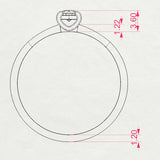 Solitaire Diamond Ring Round 0.1ct by Qutahia Jewellery