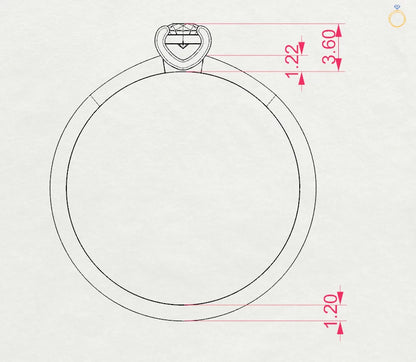 Solitaire Ring (Round), 0.1 ct — 101-10022(3.0)