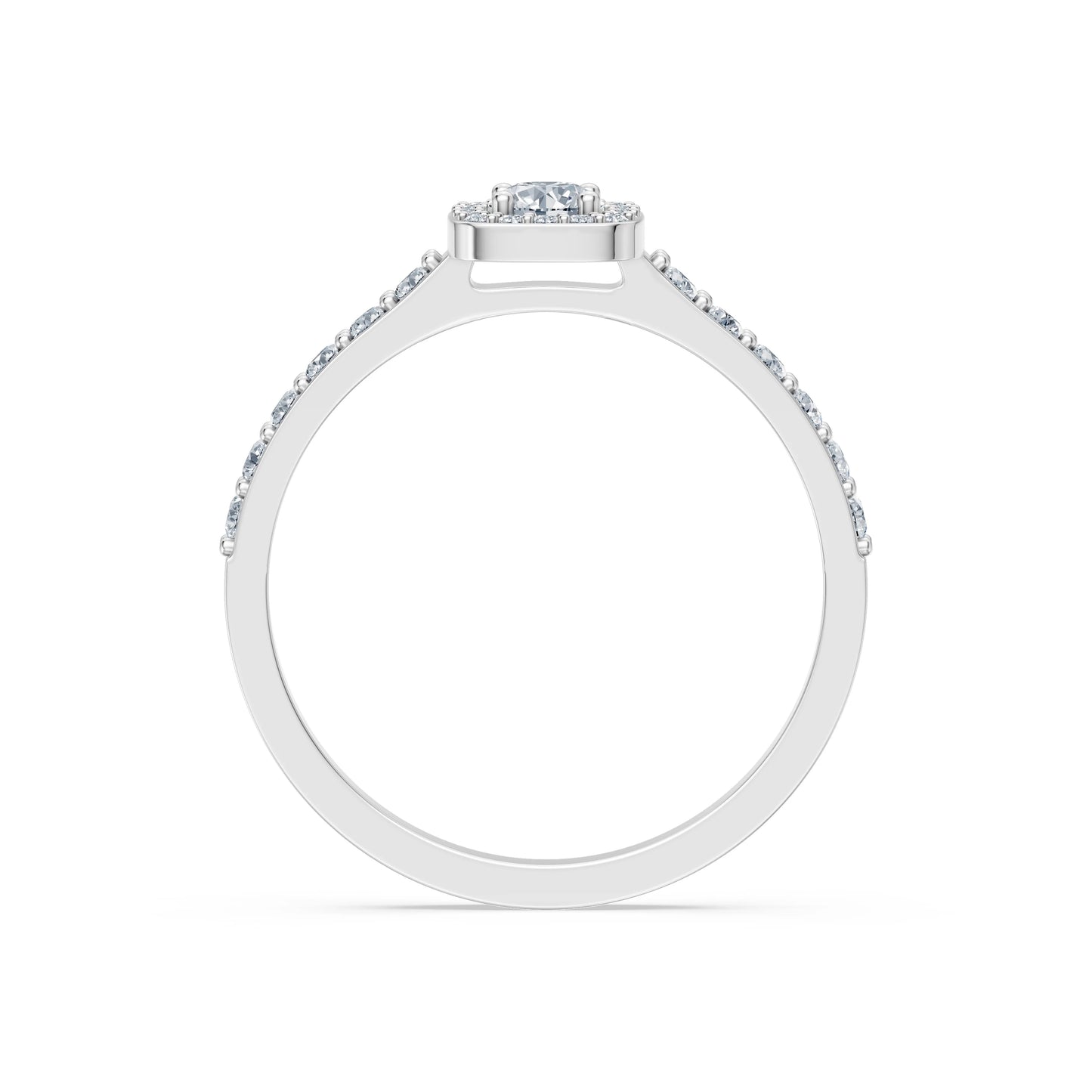 Round Brilliant Diamond Micro Pave Eternity Ring 0.2ct by Qutahia Jewellery