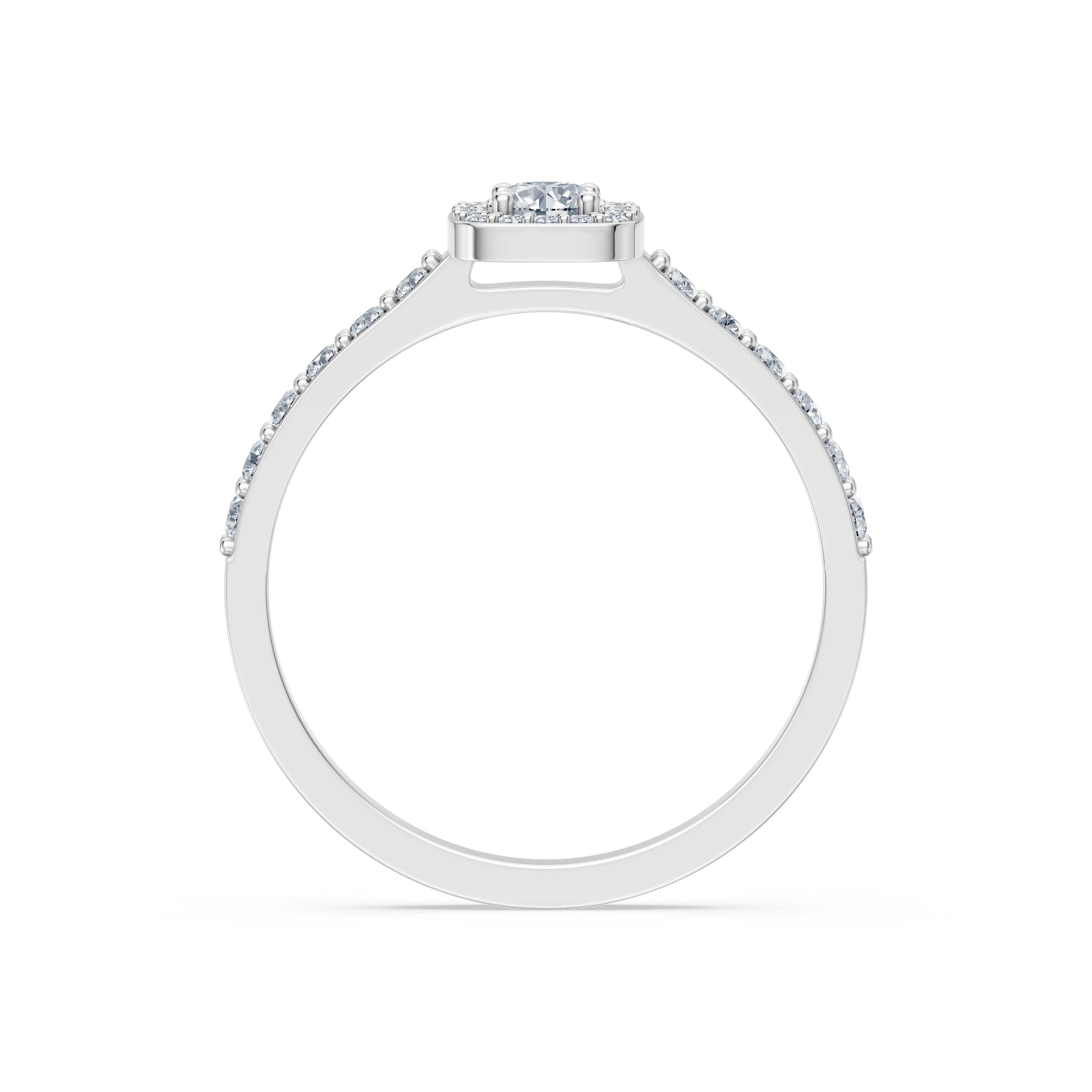 Round Brilliant Diamond Micro Pave Eternity Ring 0.2ct by Qutahia Jewellery