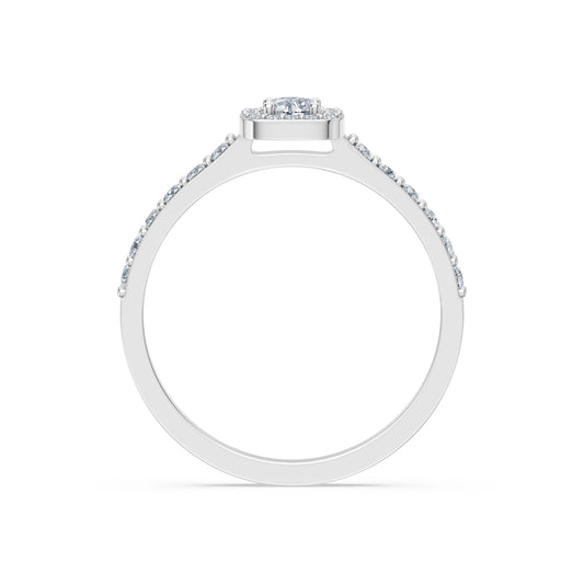 Round Brilliant Diamond Micro Pave Eternity Ring 0.2ct by Qutahia Jewellery