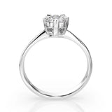 Illusion Diamond Ring Round 0.1ct by Qutahia Jewellery