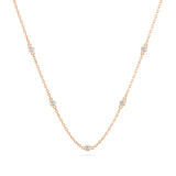 Delicate Diamond Necklace Round 0.14ct by Qutahia Jewellery