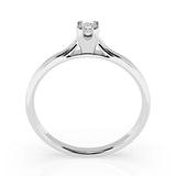 Solitaire Diamond Ring Round 0.06ct by Qutahia Jewellery
