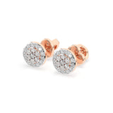 Illusion Diamond Earrings Round 0.16ct by Qutahia Jewellery