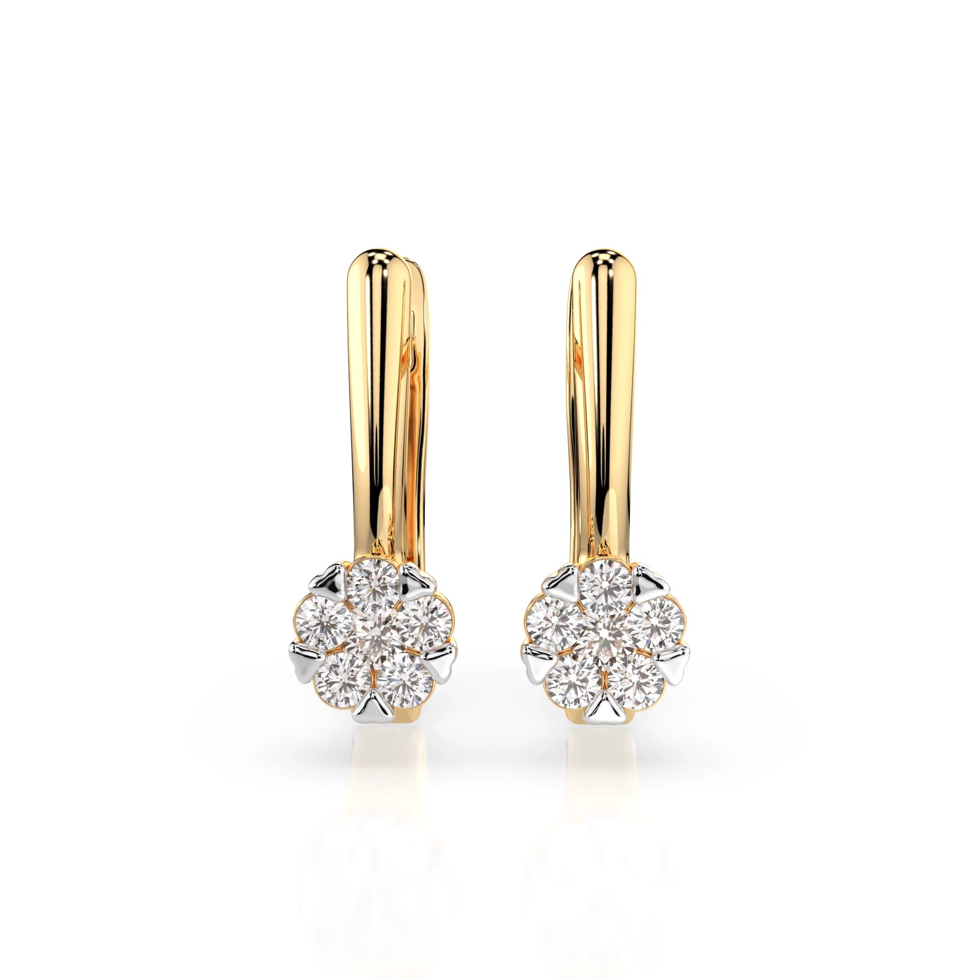 Illusion Earring (Round), 0.06 ct — 102-10015/1(2.0)
