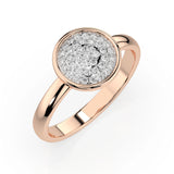 Illusion Diamond Ring Round 0.23ct by Qutahia Jewellery